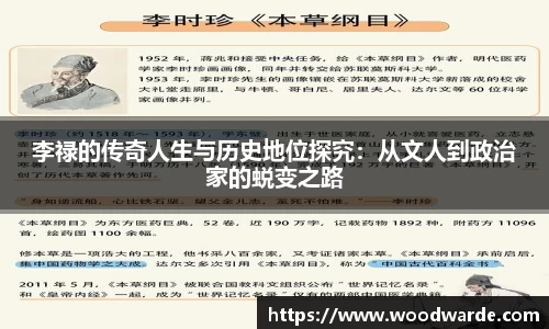 李禄的传奇人生与历史地位探究：从文人到政治家的蜕变之路